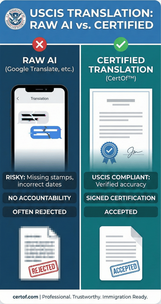 can i use google translate for uscis key takeaways