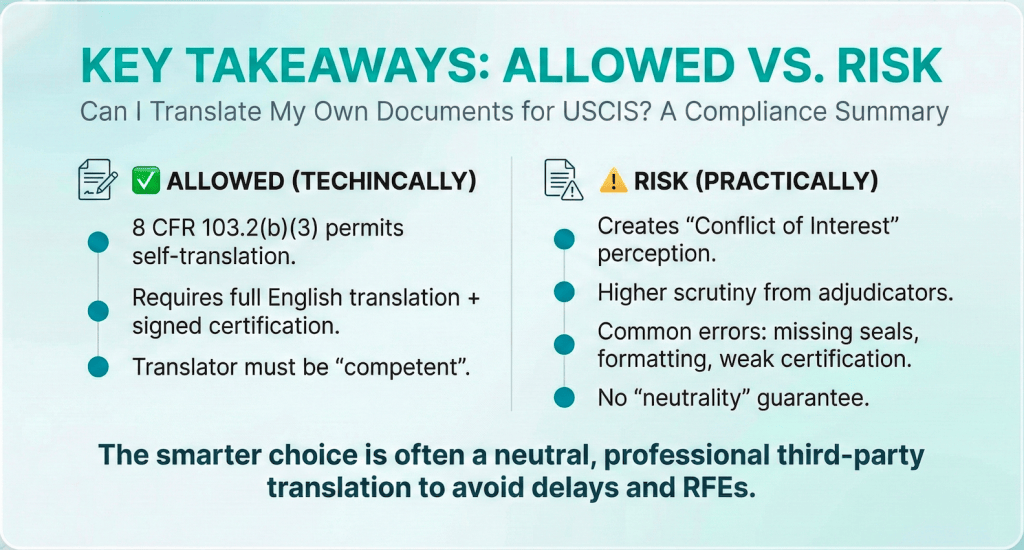 can i translate my own documents for uscis key takeaways