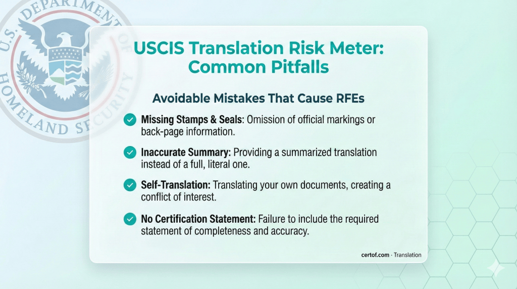 uscis translation mistakes that cause rfe